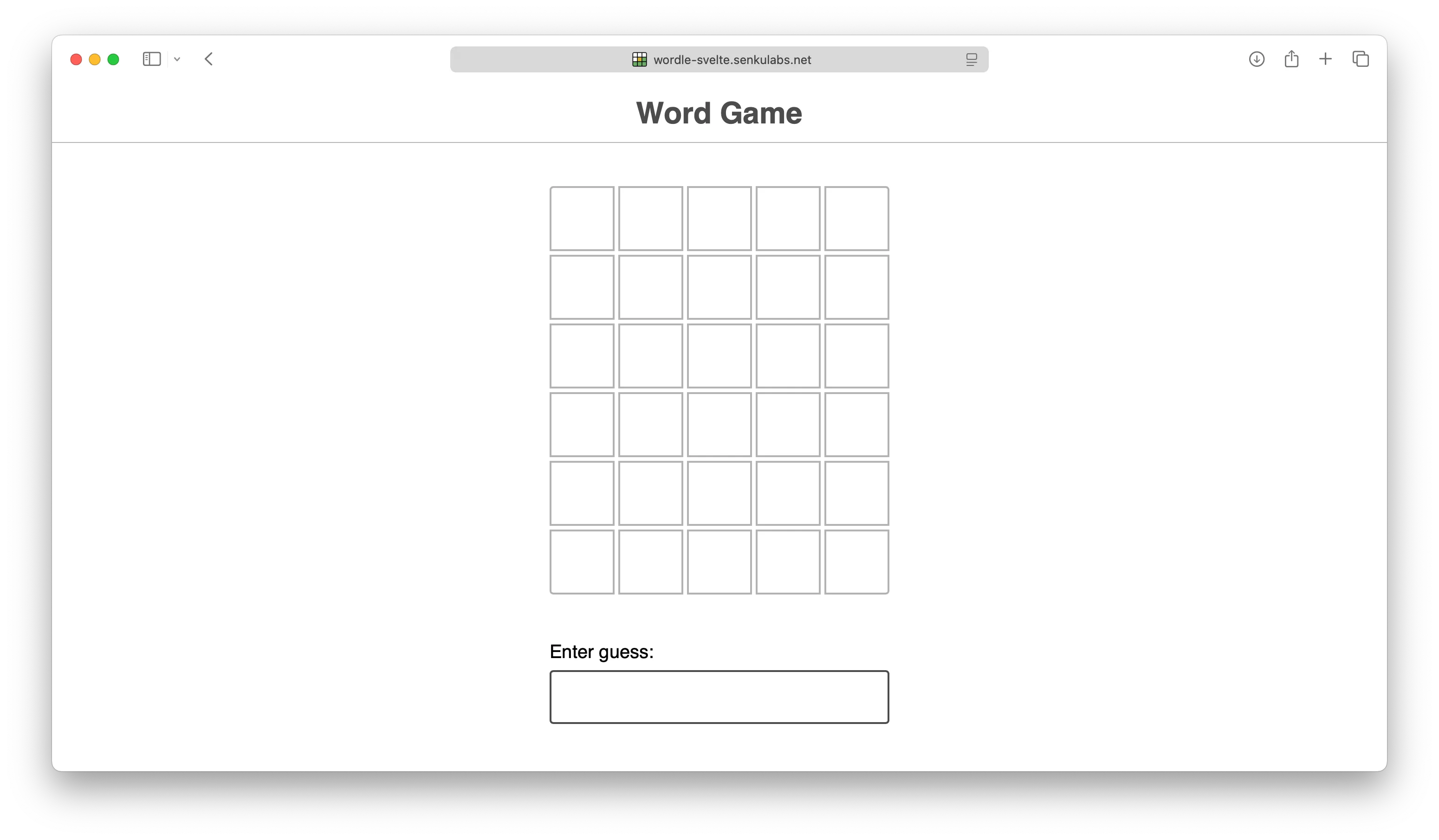 Picture of Wordle game